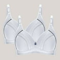thumbnail image 1 of ylioge 2 Pack Wireless Bras for Women Plus Size M-5XL Push Up Bralettes Ladies Multipack Breathable Full Coverage Support Underwear Bra, 1 of 3