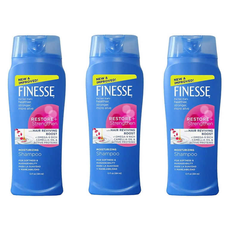Finesse 3 Pack - Restore + Strengthen, 2in1 Moisturizing Shampoo
