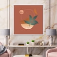 thumbnail image 2 of Designart 'Shapes and Tropical Leaf Silhouettes III' Modern Framed Canvas Wall Art Print, 2 of 5