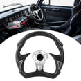 thumbnail image 4 of Sport Steering Wheel, Akozon 13in 320mm Universal Aluminum Car Racing Steering Wheel With PU Leather, 4 of 8