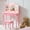 Pink, variant on Kids Vanity, Little Girls Vanity Set with Stool and Light, 2 in 1 Wooden Kids Vanity Table and Chair Set, Princess Makeup Table with Drawer for Girls