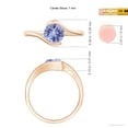 thumbnail image 5 of ANGARA Natural Semi Bezel-Set Solitaire Round 1.45 ct Tanzanite Bypass Ring in 14K Rose Gold for Women (Size-7mm) | December Birthstone, Anniversary, Jewelry Gift for Women | Natural Tanzanite Ring, 5 of 9