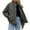 Dark Gray, variant on cocolona Quilted Jackets for Women Long Sleeve Zip Up Stand-up Collar Jacket Fall Winter Warm Casual Coats with Pocket