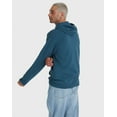 thumbnail image 6 of Hanes Men's Garment Dyed Fleece Hoodie Metallic Teal S, 6 of 10