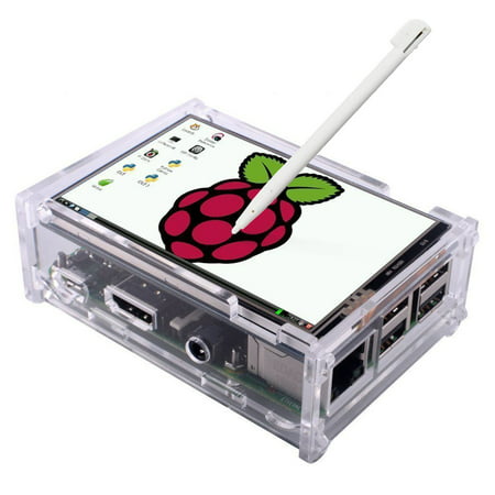 EEEkit 3.5 Inch HDMI TFT LCD Display Kit with Touch Screen, Touch Pen, 3 Heat Sinks, for Raspberry Pi 3 Model B+, 3 Mode B,Pi 2 Model B, Pi
