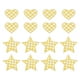 thumbnail image 1 of Uxcell 18 Pcs Parches Bordados de Corazón Estrella a Planchar Aplicaciones Parches para Chaqueta Colección de Denim Ropa Vestidos Sombreros Jeans Accesorio DIY, Amarillo/Blanco, 1 of 6