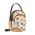 thumbnail image 7 of FORMRS Crossbody Bag for Women Quilted Travel Shoulder Cell Phone Purse with Chain Strap Handbag, Beige Retro Rainbow, 7 of 7