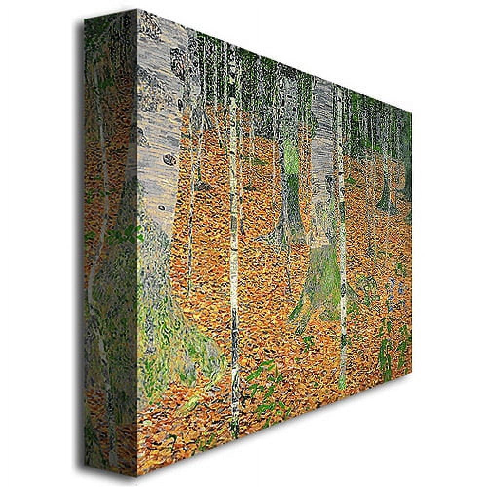 Trademark Fine Art "The Birch Wood" Canvas Wall Art by Gustav Klimt