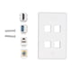 thumbnail image 3 of Placa de pared de 4 puertos Interfaz multimedia HD Tipo F USB3.0 Cat6 Placa frontal de cableado doméstico para proyector HDTV Computadora, 3 of 12