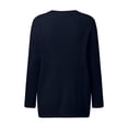 thumbnail image 3 of Vedolay Women's 2023 Sweaters Women's V-Neck Long Sleeve Ribbed Knit Sweaters Pullover Loose Fitting Tops,Navy L, 3 of 4