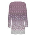 thumbnail image 5 of CEHVOM Cardigan Décontracté à Poches Manches Longues Imprimé Floral pour Femmes Liquidation, 5 of 5