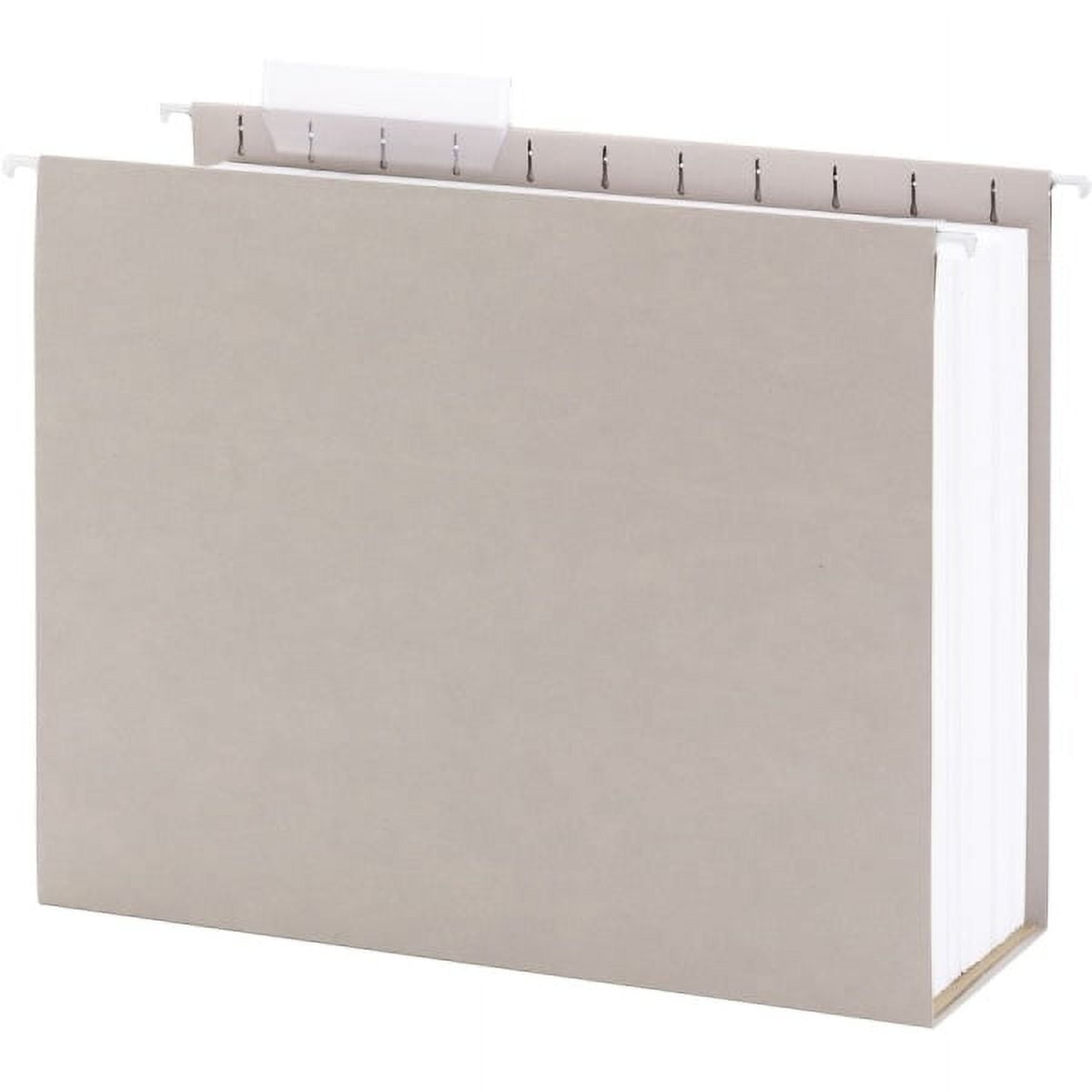 Smead TUFF Extra Capacity Hanging File Folders Letter Steel Gray 18/Box 64242
