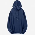thumbnail image 2 of Babcutegg Mens Big & Tall Hoodie Drawstring Long Sleeve Loose Fit Solid Casual Sweatshirt with Kangaroo Pocket Size 5XL, 2 of 7
