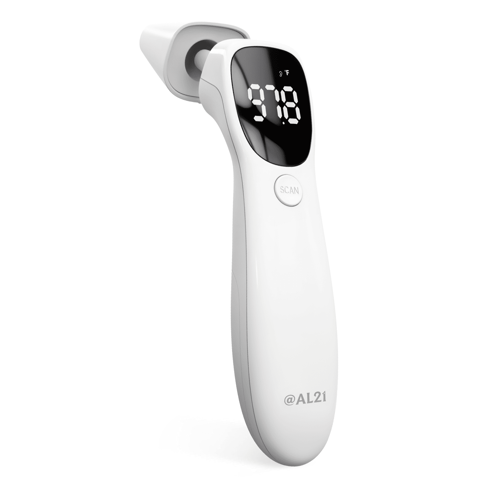 AL21 Dual Mode Thermometer for Adults, Kids, and Babies – Infrared Digital Forehead and Ear Thermometer, No Touch with Fever Alarm and Fast Results