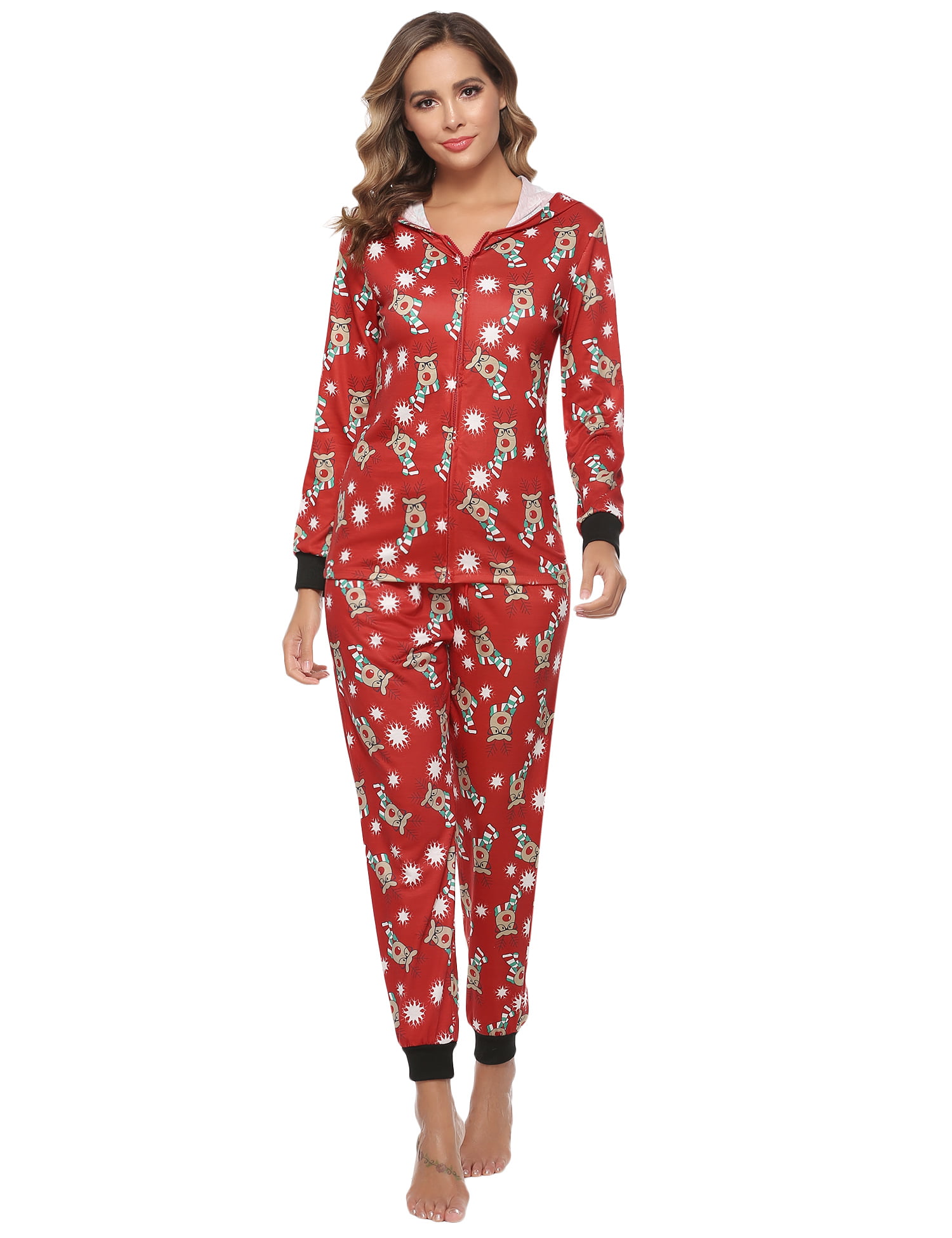 Hawiton Women Pyjamas Set Loungewear Full Length Top & Bottoms Sleepwear Cotton PJs Set Jogging Style Nightwear 