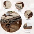 thumbnail image 5 of Western Star Brown Table Cloth Waterproof Tablecloths, Texas Stars Retro Farmhouse Buffalo Plaid Tablecloth Dining Table Cover for Kitchen Party Tabletop Outdoor, Rectangle Tablecloth 52x70 Inch, 5 of 9