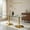 Gold, variant on Demi Bonn 71" Modern Minimalist Glass Dining Table with Electroplated Gold Metal Legs, Tempered Glass Top, Round Cylindrical Base for Living Room & Restaurant Use, Silver