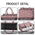 thumbnail image 4 of Large Capacity Tote Bag,Red and Black Christmas Love Pattern Handbag Fashion Luxury Tote Bag,15.7"x13"x 5.1" Inches,Laptop Compatible, 4 of 6