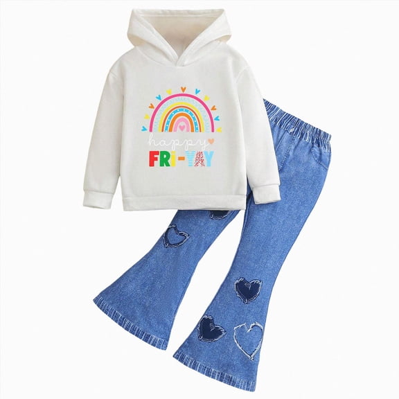 Toddler Baby Boy Girl Clothes Set Long Sleeve Sweatshirt and Pants Fall Winter Outfits 6-12 Months 12-24 Months 2t 3t 4t 5t 6t 7t 8t 9t Children(M,5-6 Years)