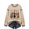 thumbnail image 2 of Women's Salem Broom Company Printed Sweatshirt Halloween Salem Witch Spooky Season Shirts Crewneck Hocus Pocus Pullover Tops Gray M, 2 of 4