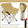 thumbnail image 4 of Chaise Pliante d'Extérieur Tabouret d'Extérieur Portable Chaise de Plage Résistante au Poids Camping, 4 of 7