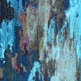 thumbnail image 1 of Ahgly Company Indoor Square Oriental Light Blue Industrial Area Rugs, 8' Square, 1 of 4