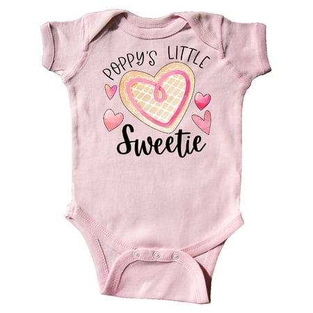

Inktastic Poppy s Little Sweetie with Pink Heart Cookie Gift Baby Boy or Baby Girl Bodysuit