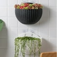 thumbnail image 3 of Transemion Stylish And Durable Plastic Flowerpot With Drainage ABS Wall Plastic Pot Flower Pot Widely Used Double-layer Structure Light Green 1Set, 3 of 6
