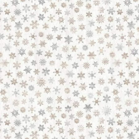 Minky Timeless Treasures Cream Rustic Light Snowflakes Sewing and Craft Fabric