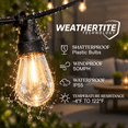 Ambience Pro Solar Outdoor String Lights 48ft Remote Controlmercial ...