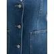 thumbnail image 5 of Chaleco de mezclilla sin mangas para mujer INSPIRE CHIC, con cuello en V, parches, botones y bolsillos, talla 2XL, azul oscuro, 5 of 6