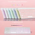 thumbnail image 3 of Slim Rechargeable Wireless Keyboard (White) – Quiet Backlit Keys for Home/Office/Travel (Works with Windows, Mac, PC), 3 of 7