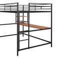 thumbnail image 6 of Aukfa Full Size Loft Bed with Desk and Shelves for Adults Teens, Heavy Duty Metal Bed Frame, Black, 6 of 10