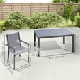 thumbnail image 3 of Outsunny 7 Piece Outdoor Dining Set with Table and 6 Stackable Chairs, 3 of 10