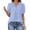 Sky Blue, variant on PRETTYGARDEN Womens Casual Summer Tops V Neck Short Puff Sleeve Pleated Cotton T Shirts Loose Dressy Blouses