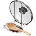 thumbnail image 1 of Yiffee Storage Rack (Stainless Steel), Kitchen Utensil Storage Rack, Spoon Rest, Lid Holder, 7.8x6.1x7.8 inches, 0.5 lb, Rust Resistant, Dishwasher Safe, 1 of 7