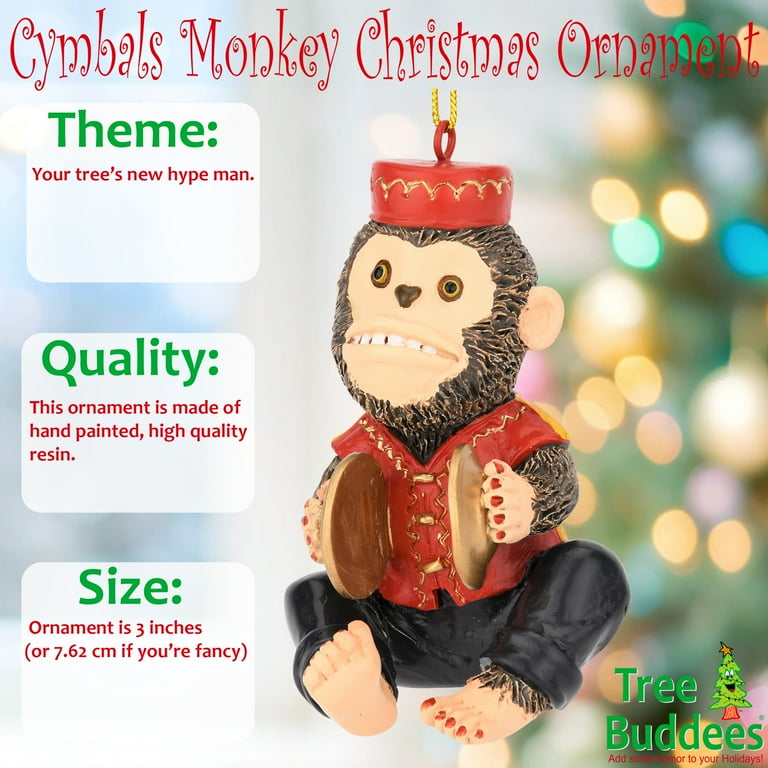 Tree Buddees Retro Wind up Toy Cymbals Monkey Funny Christmas