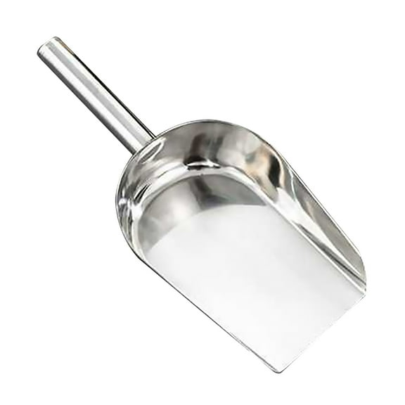 Hytrove Scoop Silver Metal Scooper Kitchen Use 1Pcs 11.4x4.7in