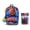 BLUE, variant on School Set Spiderman 16" Backpack with Lunch Bag and Notebook with Pen in Poly