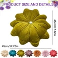 thumbnail image 3 of 18 Inch Velvet Round Throw Pillow case, Decorative Shaped Cushion For Sofa,Couch,Vanity Chair, Bed, Living Room Accent,Soft Home Decor Pillow(Style G), 3 of 5