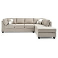 thumbnail image 3 of Maykoosh Elegant Escape L-Shape Sectional Sofa with Button-Tufting, Removable Backs and Pocketed Coil Seating, Track Arm Style, Living Room Sectional Couch -111"D x 78"W x 34"H-Color:Vanilla, 3 of 6