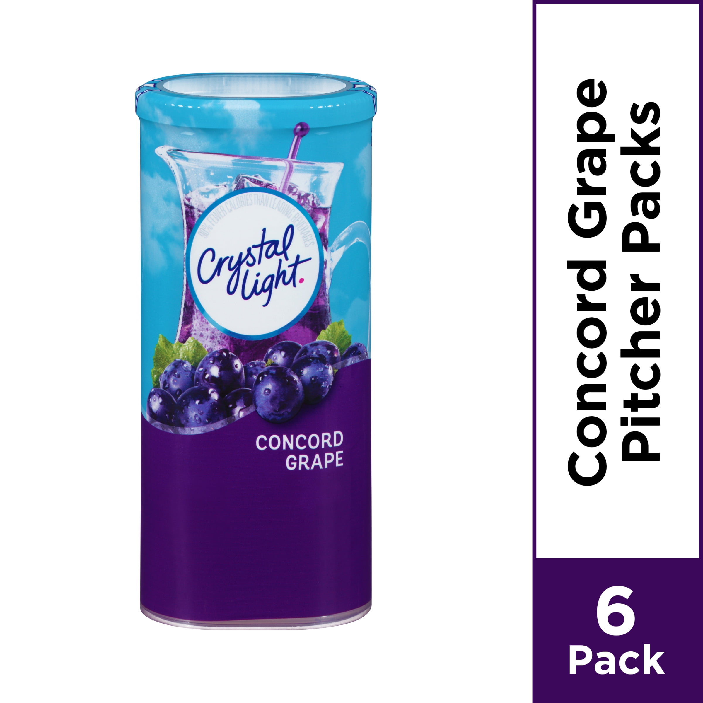 Crystal Light Concord Grape Powdered Drink Mix, Caffeine Free, 2.01 oz