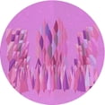 thumbnail image 1 of Ahgly Company Machine Washable Indoor Round Transitional Violet Purple Area Rugs, 8' Round, 1 of 7