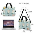thumbnail image 3 of FORMRS 16" Laptop Bag Carrying Sleeve Case with Handle Travel Shoulder Briefcase, Green Cute Rabbits, 3 of 8