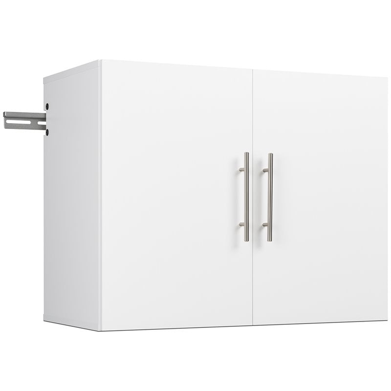 Prepac HangUps 24" Upper Storage Cabinet in Light Grey Laminate 