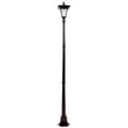 thumbnail image 1 of J&J Global 244207 80 in. Sun-Ray Vittoria Glossy Black Frame Single Head Solar Lamp Post, 1 of 1