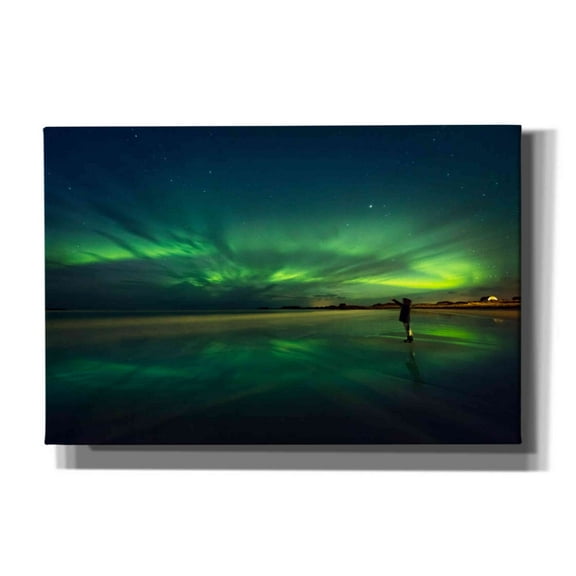 Epic Graffiti 'Amazing View On The Northern Lights' by Epic Portfolio, Giclee Canvas Wall Art, 18"x12"