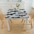 thumbnail image 3 of BANET Halloween Square Tablecloth Waterproof Stain and Wrinkle Resistant Table Cloth Washable Polyester Table Cover for Dining Kitchen Wedding Party White, 3 of 7