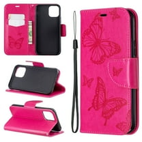 iPhone 11 Pro 5.8" Wallet Case, Dteck Embossed Butterfly Flip PU Leather Stand Wallet Case Cover For Apple iPhone 11 Pro 2019, Red