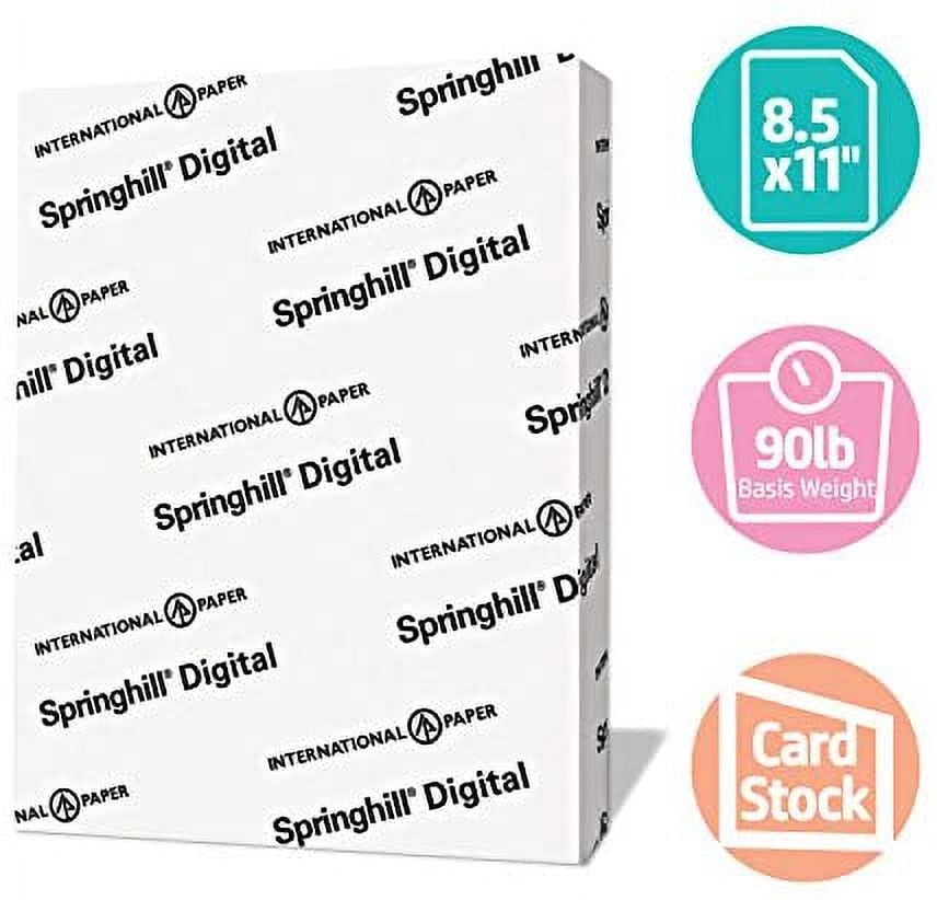 Springhill Yellow Colored Cardstock Paper, 90lb Index, 163 gsm, 8.5 x 11 card stock, 10 Reams / 2,500 Sheets - Lightweight Cardstock with Smooth Finish, Canary Color (035100C)